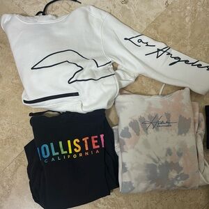 hollister hoodies (all three)